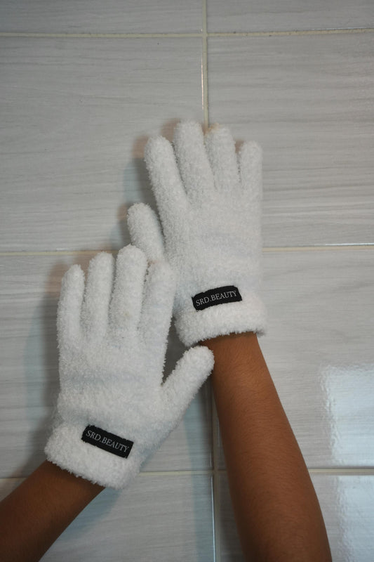 Gant Démaquillant / Nettoyant visage -Blanc