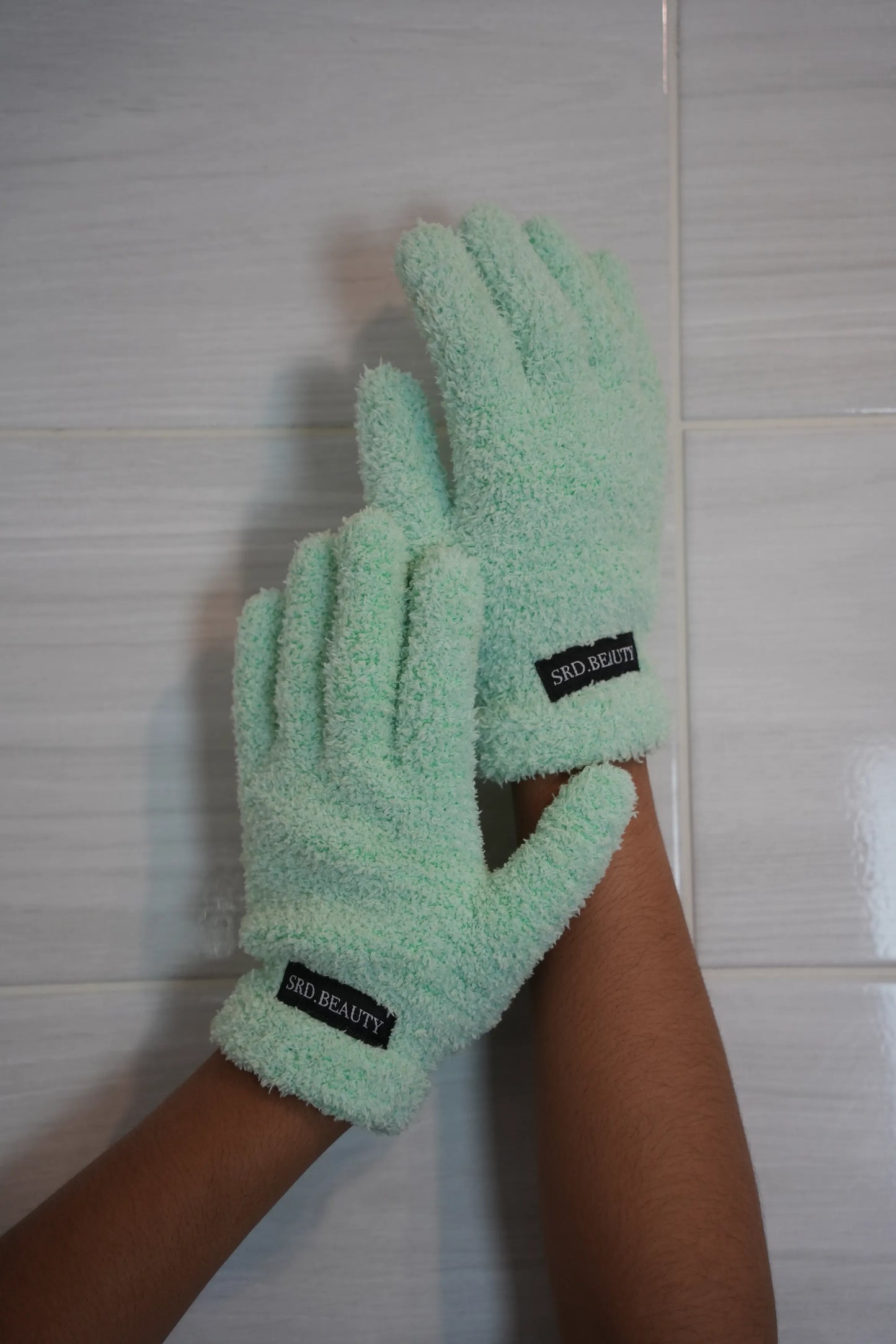 Gant Démaquillant / Nettoyant visage - ⁠Bleu turquoise