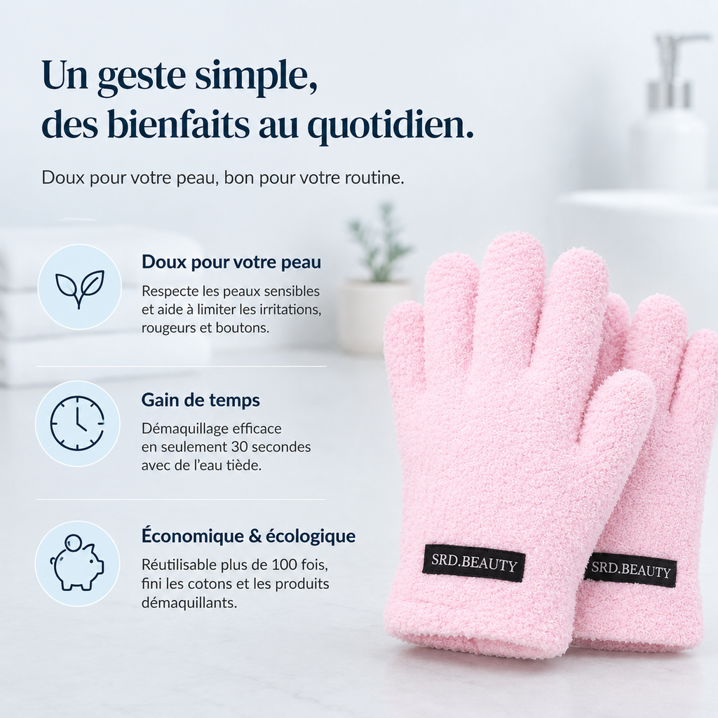 Gant Démaquillant Réutilisable
