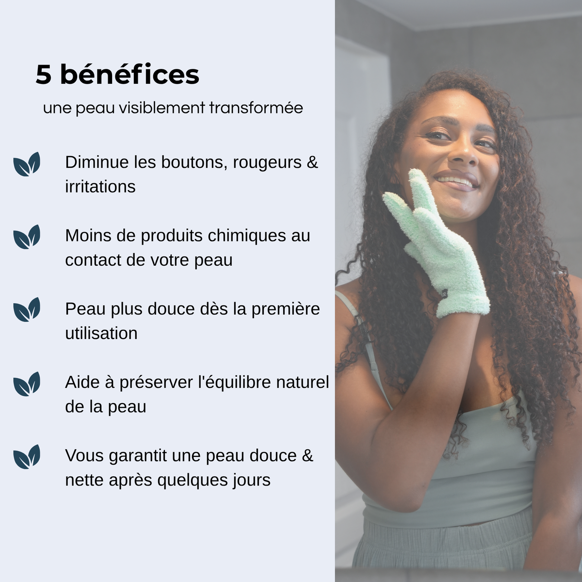 Gant Démaquillant Réutilisable - Rose