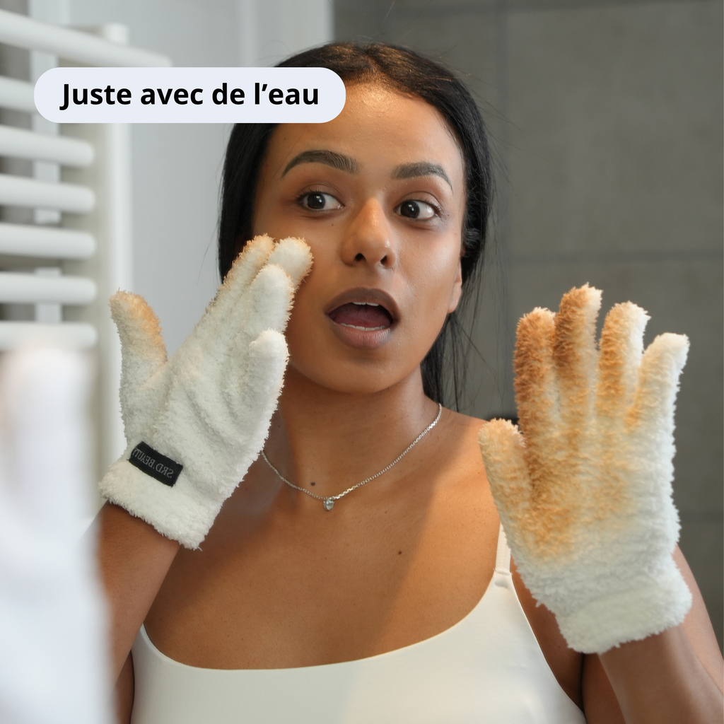 Gant Démaquillant Réutilisable - Apaise les peaux irritées