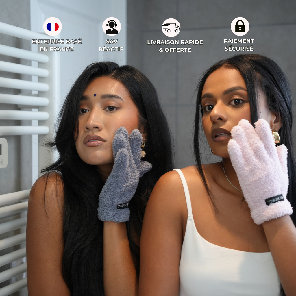 Gant Démaquillant Réutilisable - Apaise les peaux irritées