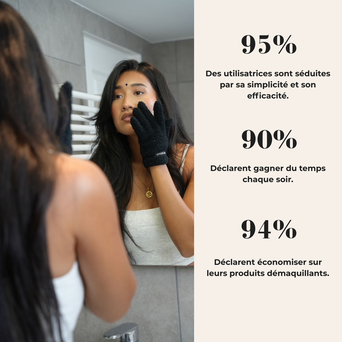Gant Démaquillant Réutilisable - 100% Microfibre