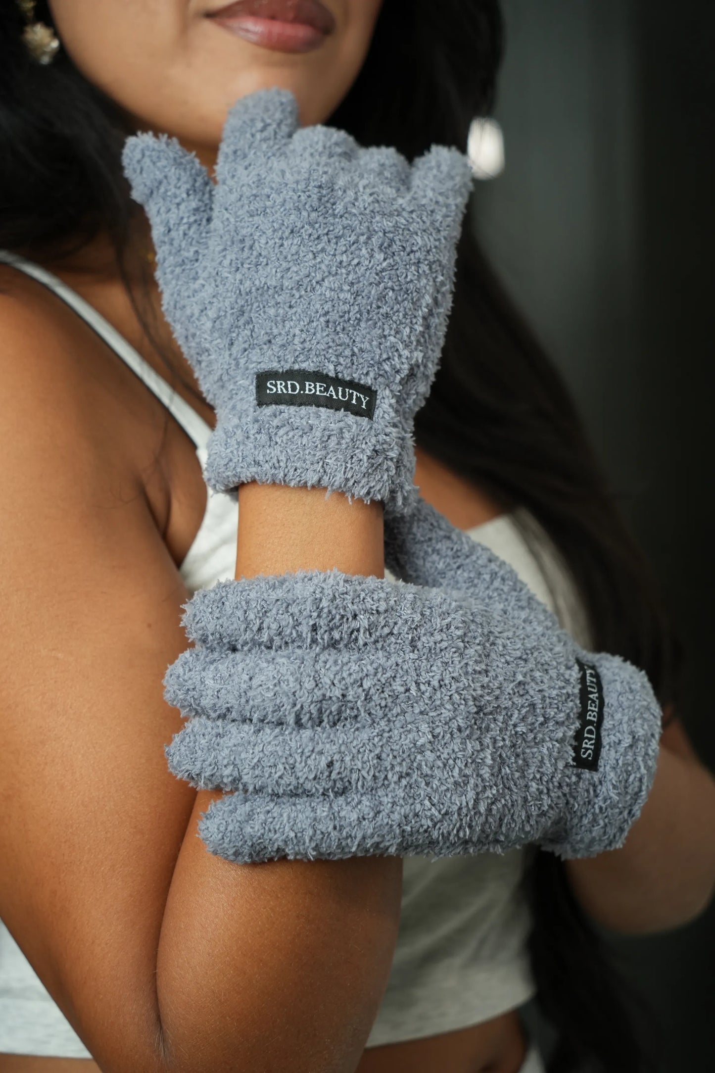 Gant Démaquillant / Nettoyant visage - Gris anthracite