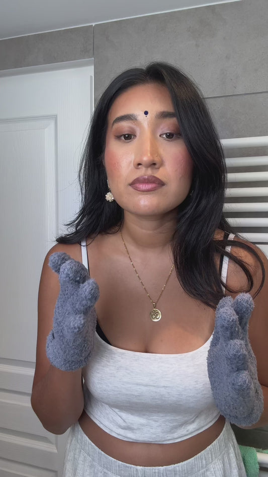 Gant Démaquillant / Nettoyant visage - Gris anthracite